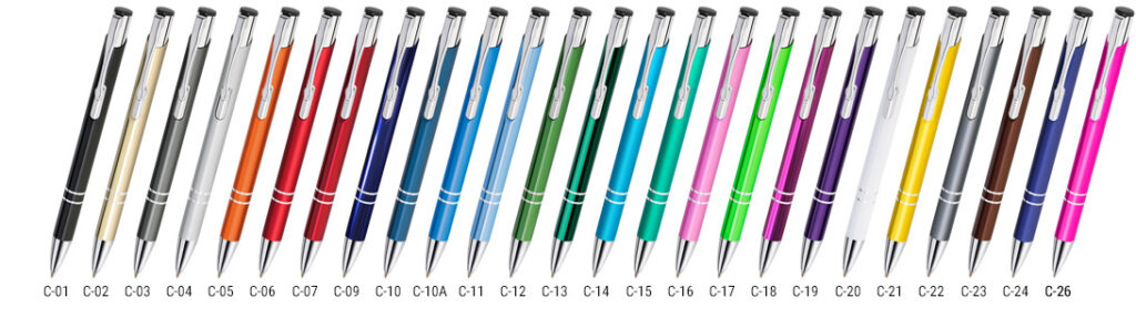długopisy metalowe z grawerem COSMO